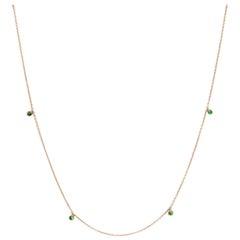 Julia-Didon Cayre 18 Karat Yellow Gold Emerald Necklace