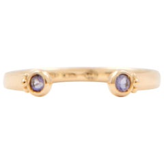 Julia-Didon Cayre 18 Karat Yellow Gold Open Purple Iolite Stacking Ring