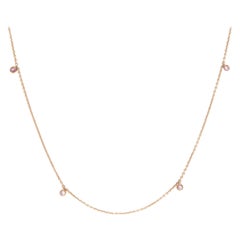 Julia-Didon Cayre 18 Karat Yellow Gold Pink Sapphire Chain Necklace