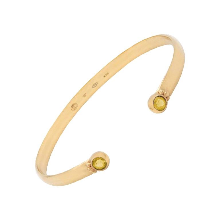 Julia-Didon Cayre Citrine Stacking Bracelet in 18 Karat Yellow Gold For Sale