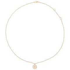 Julia-Didon Cayre Pink Sapphire Necklace with Charm in 18 Karat Yellow Gold