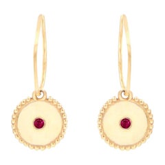 Julia-Didon Cayre Ruby Earrings and Ring Suite in 18 Karat Yellow Gold