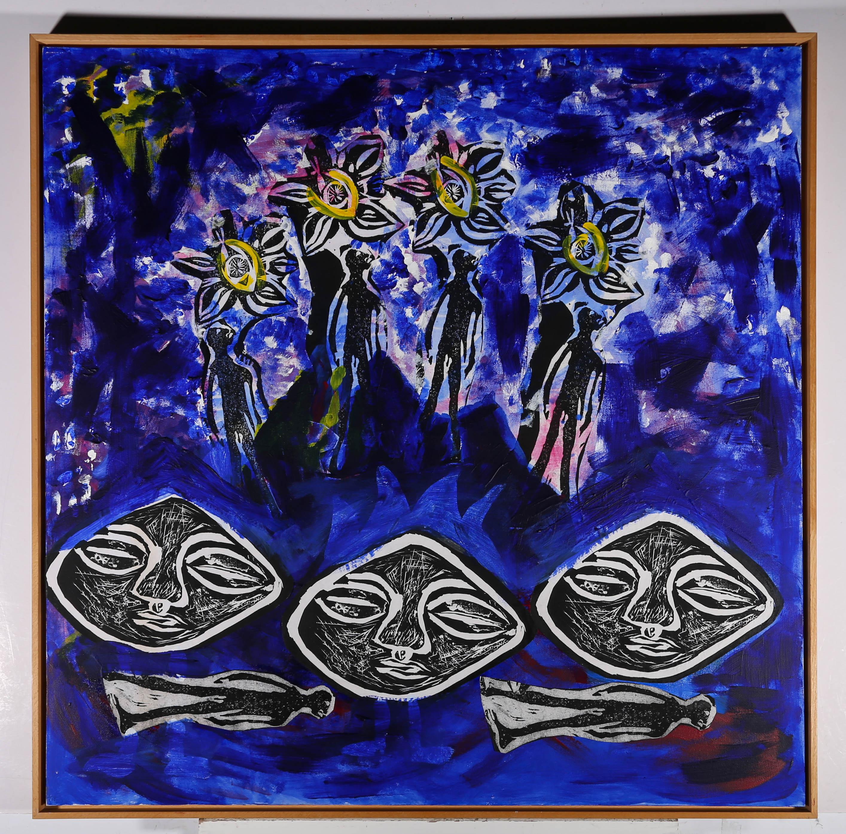 Juliette Goddard RCA, Juliette  2004 Mixed Media, Blauer Juwelen Berg 3