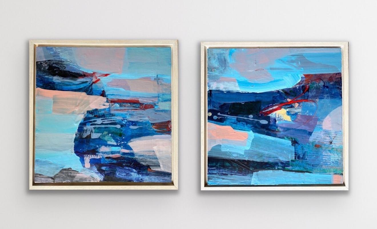 Julia Godden Landscape Painting - Grief Series #33 and Grief Series #34 diptych