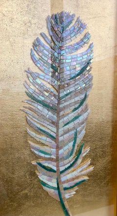Original Wall Sculpture Art Panel Feather Minimalist