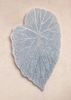 Original Wall Sculpture Art Panel Folio.Frosted Plant Minimalist