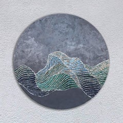Original Wall Sculpture Art Panel WATER FORMULA Abstract Minimalist 