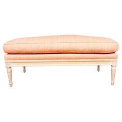 Banc en chêne cérusé de style Louis XVI Julia Gray