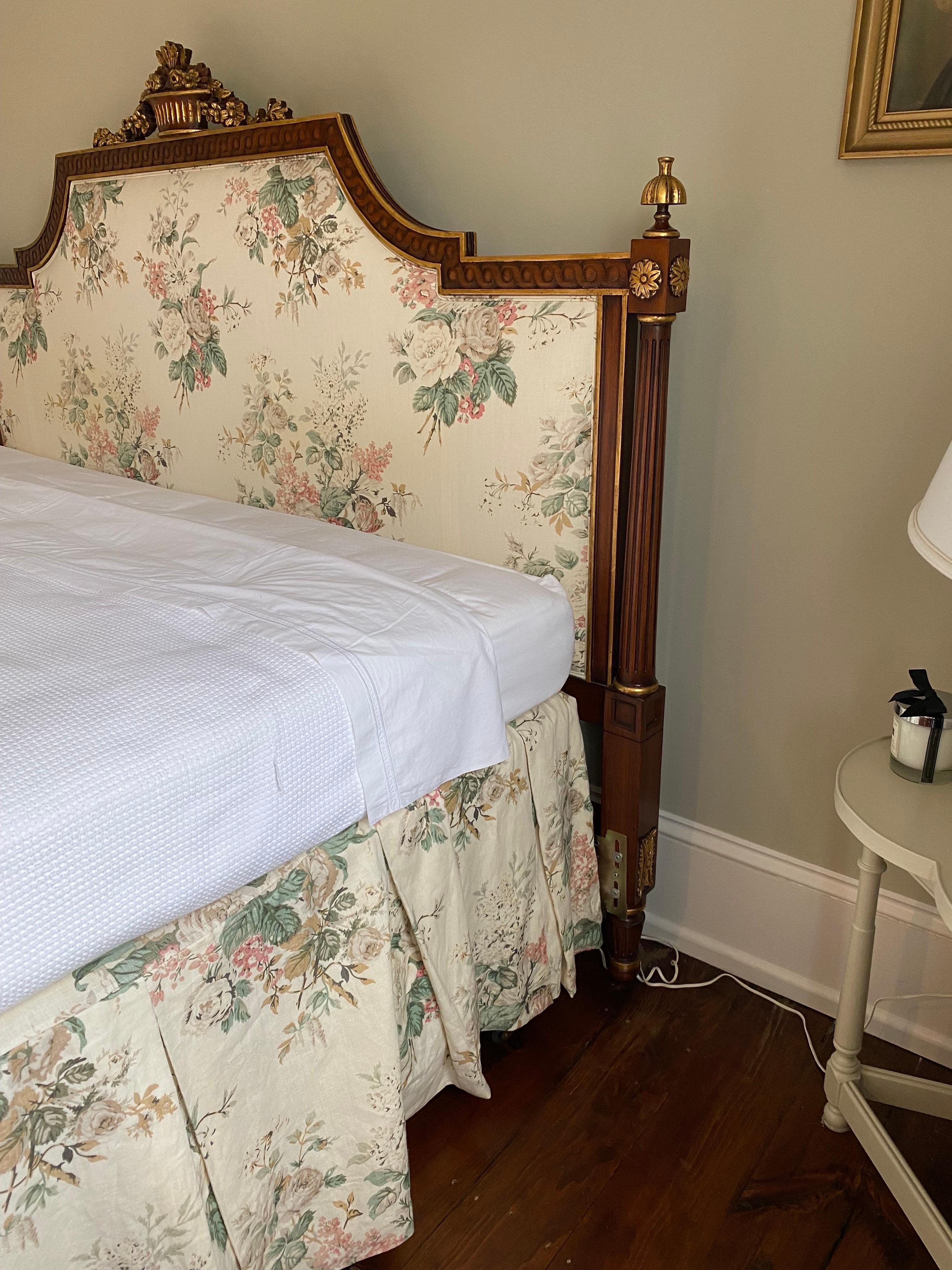 Julia Gray Neoclassical Style King Size Headboard In Good Condition In Southampton, NY