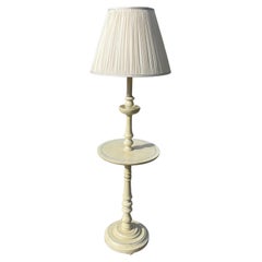 Julia Gray New York Lampada da terra a candeliere, tavolo integrato, accenti blu