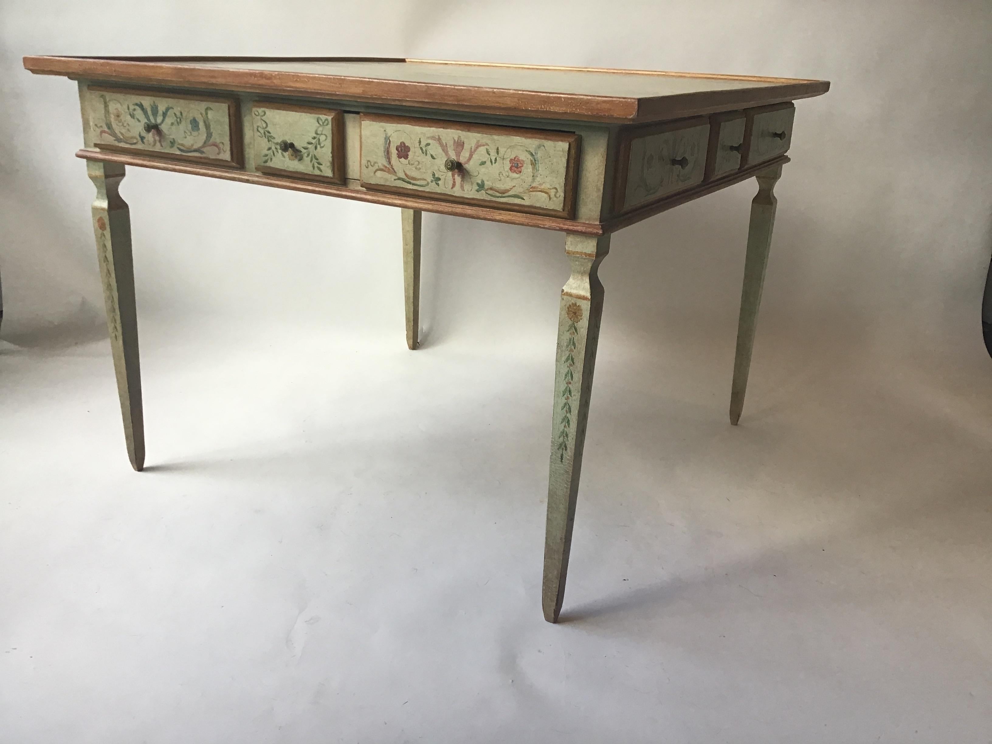 Contemporary Julia Gray Oversized Painted Game Table