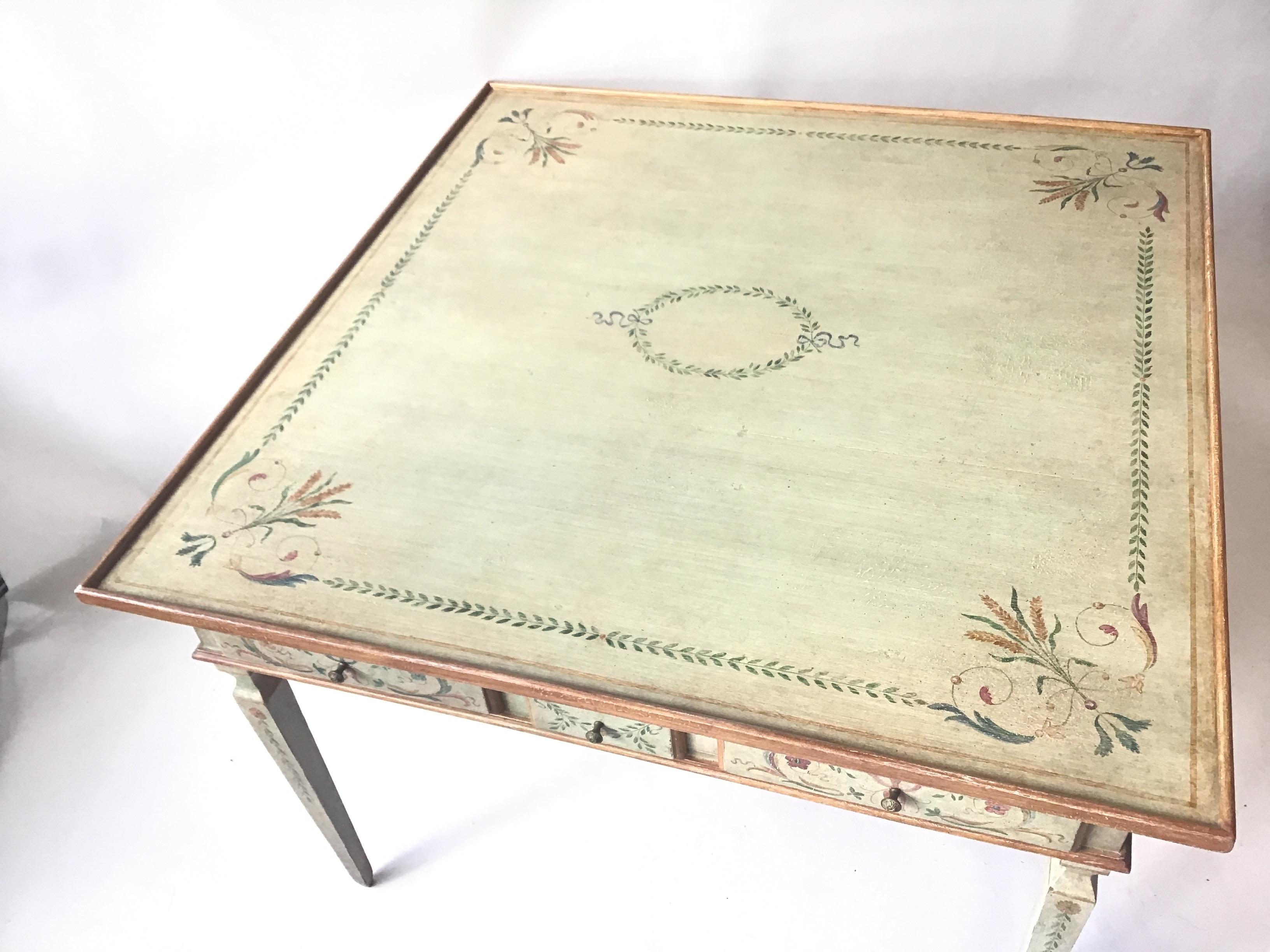 Wood Julia Gray Oversized Painted Game Table
