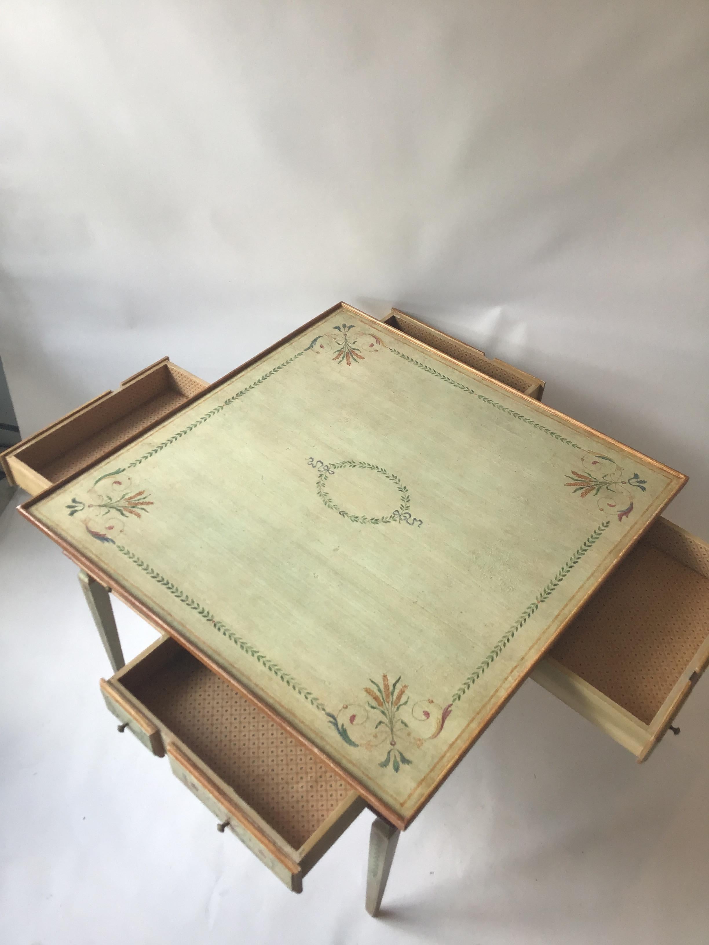 Julia Gray Oversized Painted Game Table 3