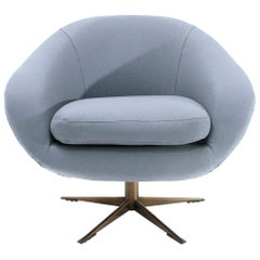 ‘Julia’ Gray Swivel Armchair by Ceriotti, 1960s