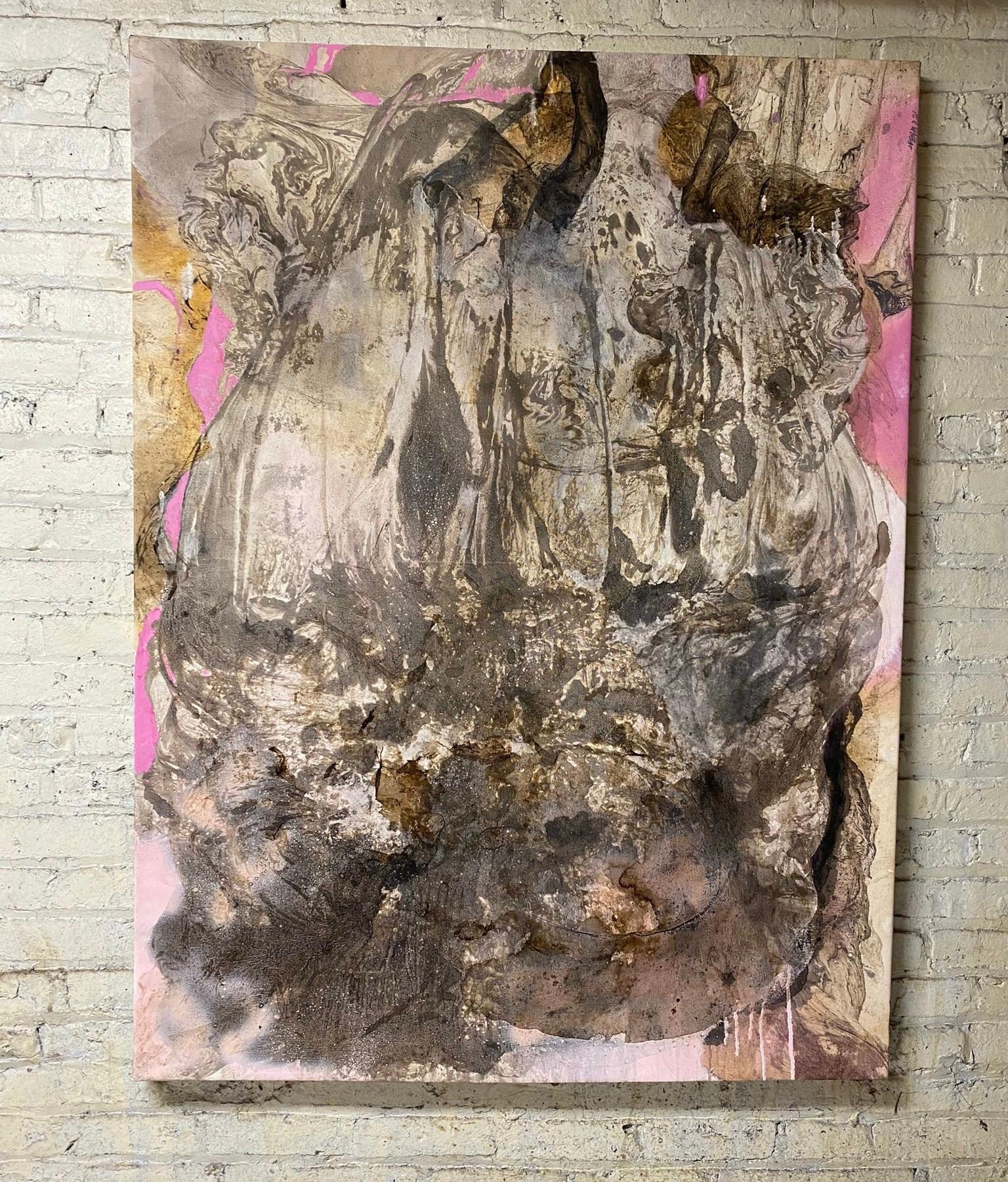 Senza titolo 2 Astratto contemporaneo - Abstract Painting Marrone di Julia Habrat