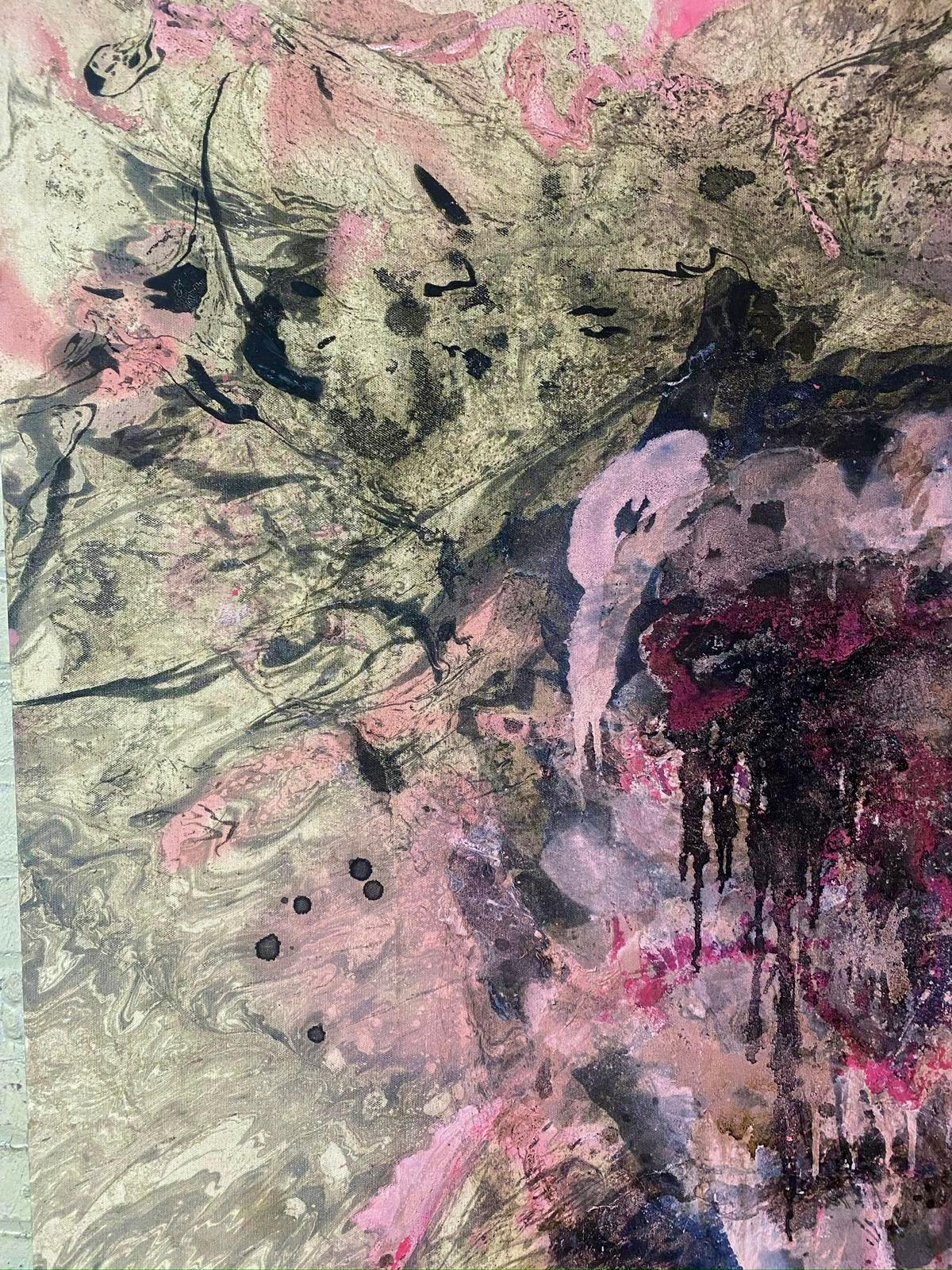 Senza titolo Espressionista astratto 
Artista firmato in basso a destra, tecnica mista su tela. 
Julia Habrat è nata nel 1997 a Cracovia, in Polonia. Si è laureata presso l'Università di Belle Arti di Poznan, dove si è specializzata in Pittura e