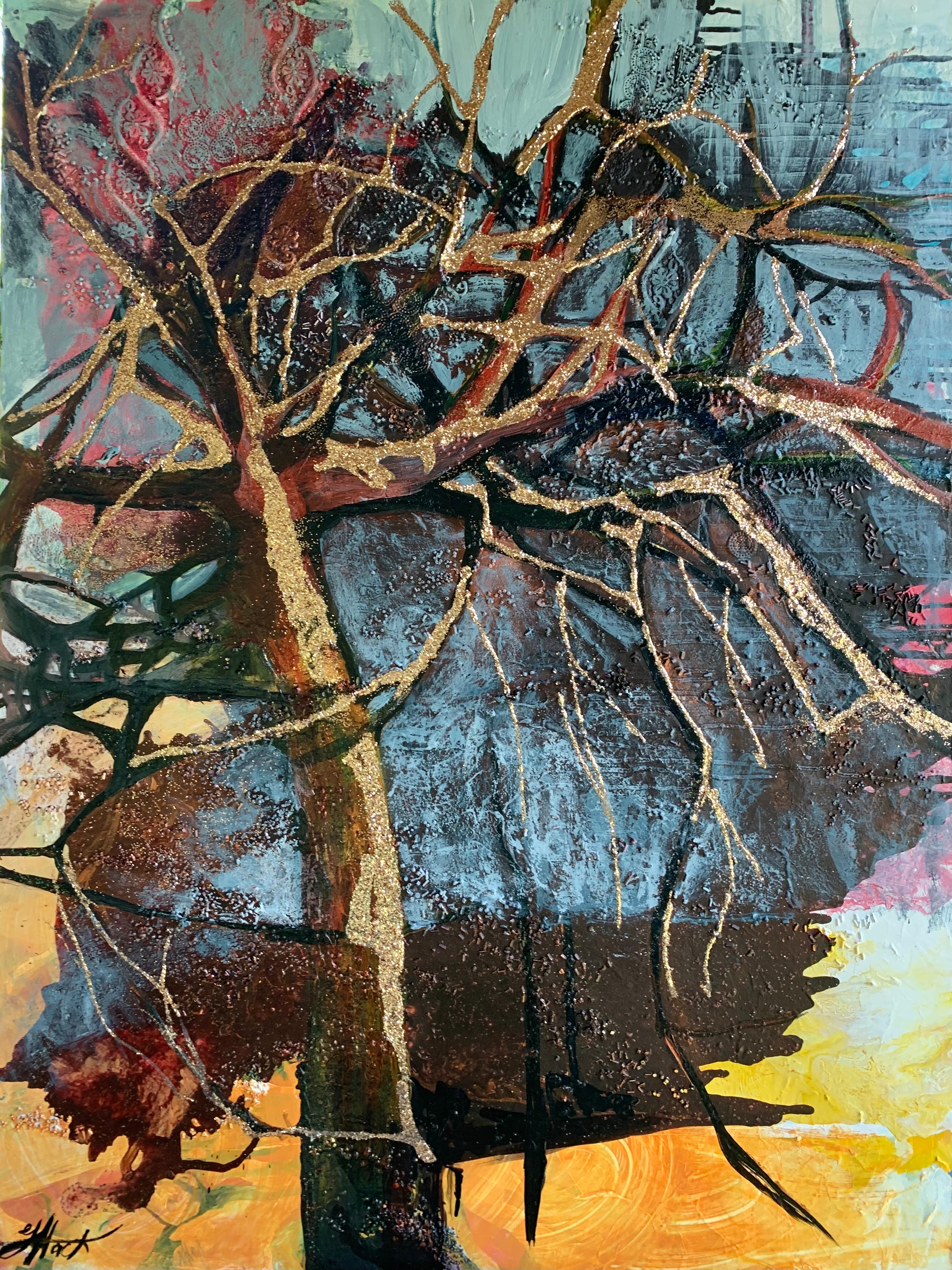 My Kind of Tree, Original Painting - Mixed Media Art by Julia Hacker