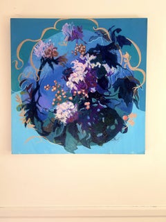 Pianeta blu, Pittura, Acrilico su tela