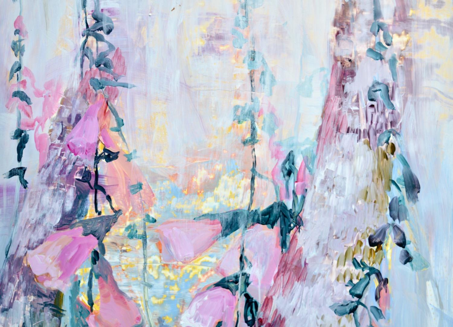 <p>Artist Comments<br>This painting is part of Julia Hacker's latest series focused on capturing the essence of florals through abstract expression. Julia uses wide brushes to express the freedom of nature, consciously avoiding details. 