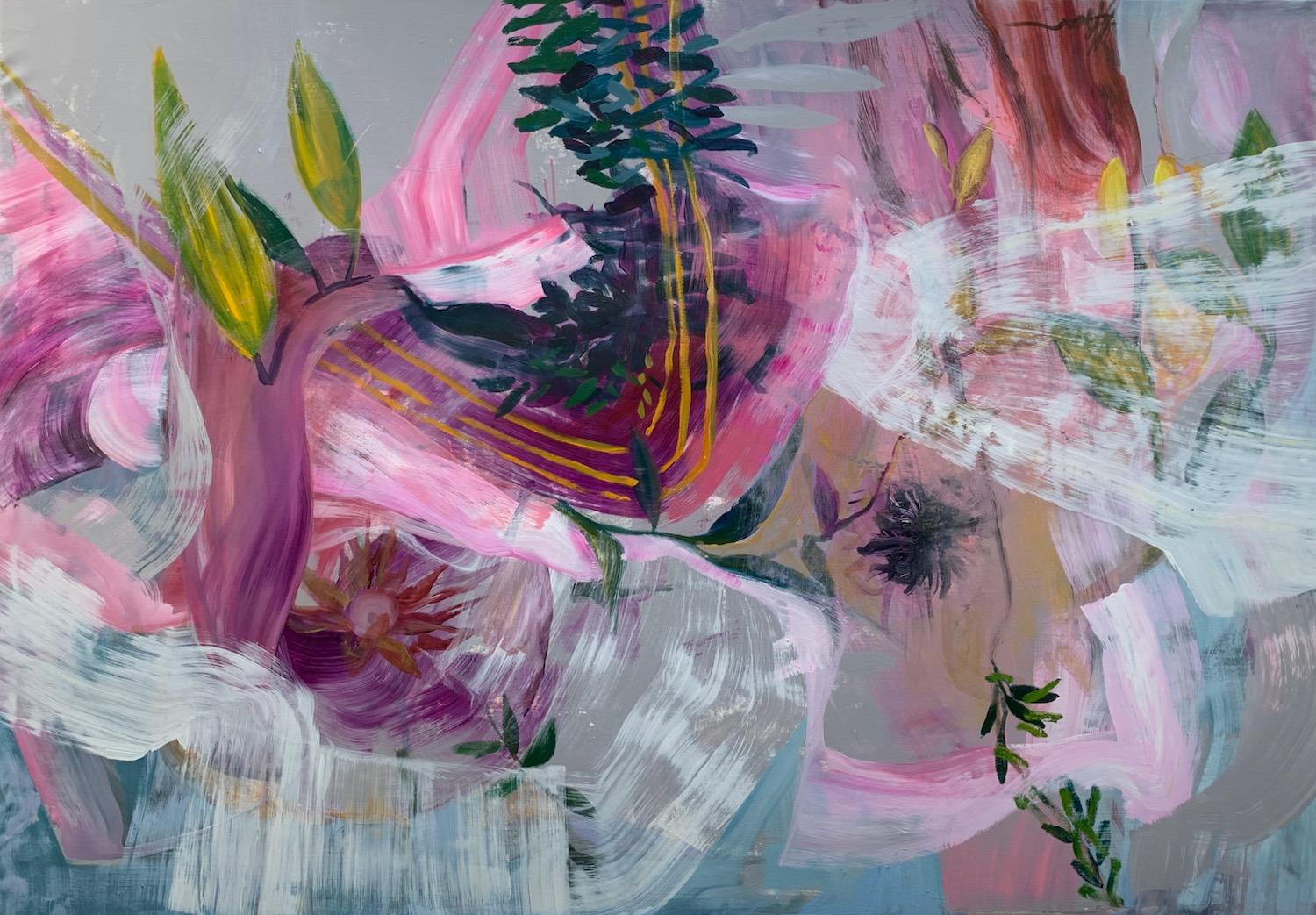 Abstract Painting Julia Hacker - Force de la vie, peinture abstraite