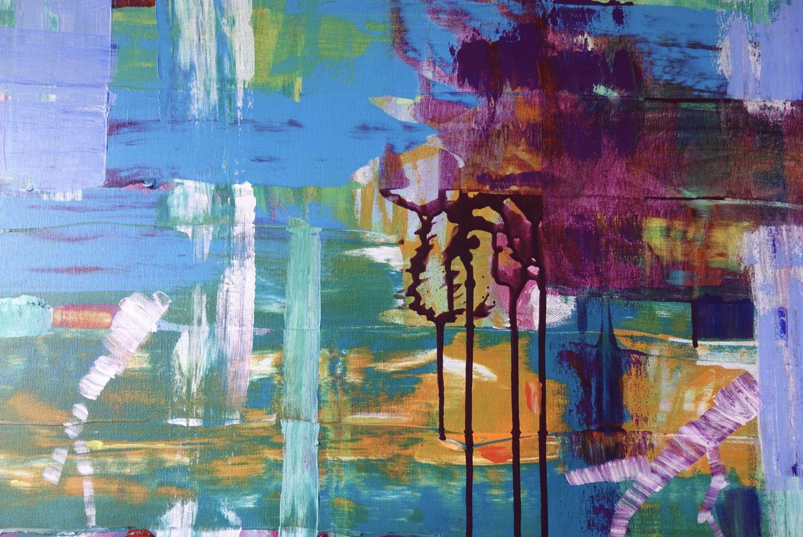 Morning Light on Trees, Painting, Acrylic on Canvas 1