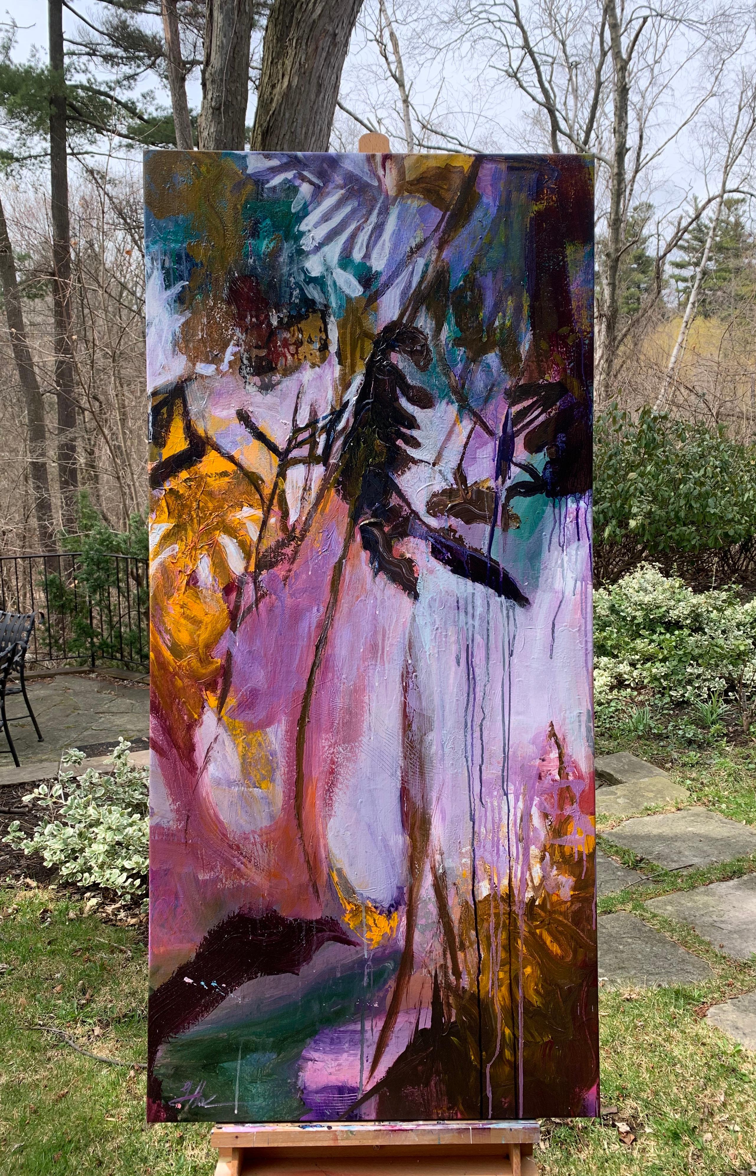 Élever l'énergie, peinture abstraite - Abstrait Painting par Julia Hacker