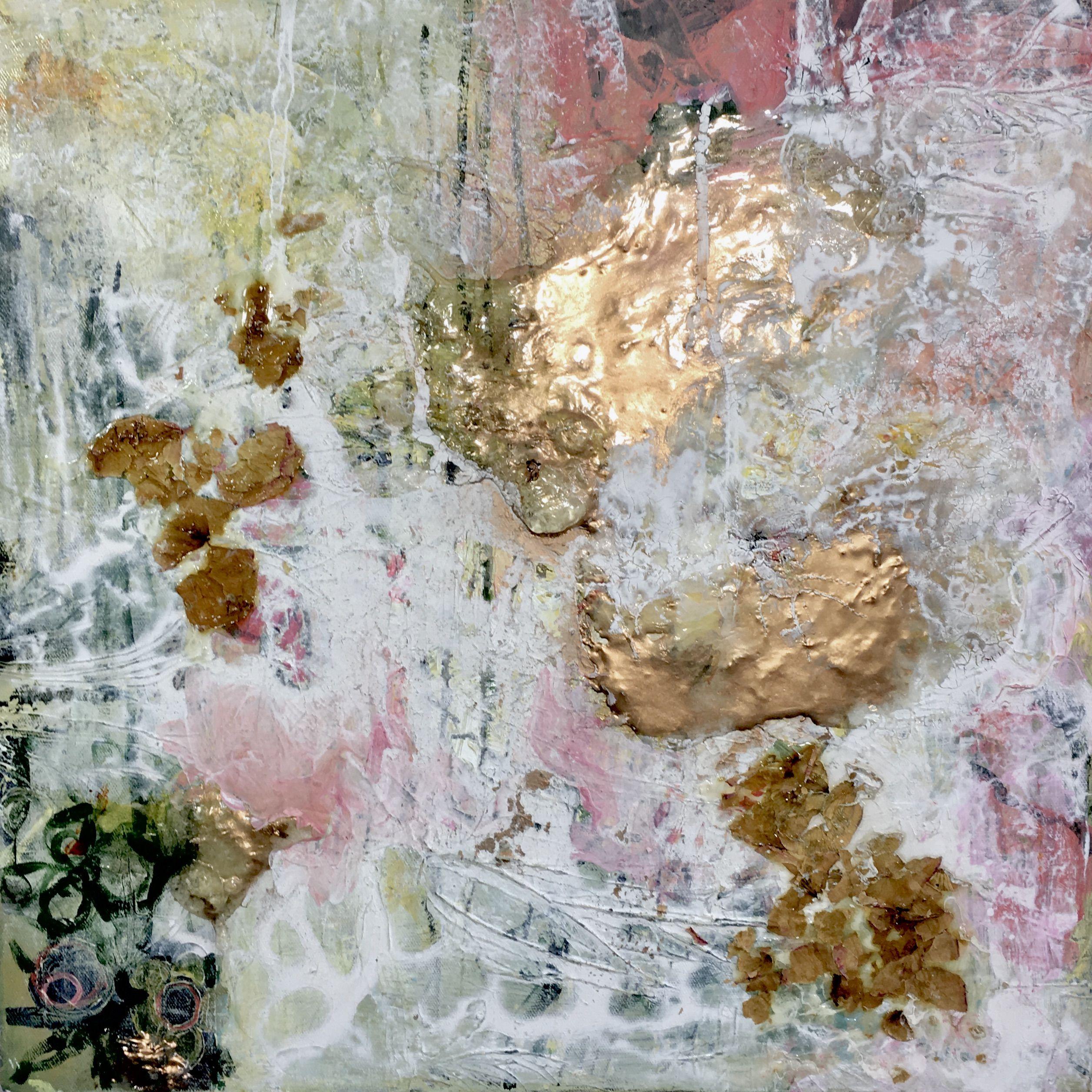 Julia Hacker Abstract Painting - Treasure hunt, Painting, Acrylic on Canvas