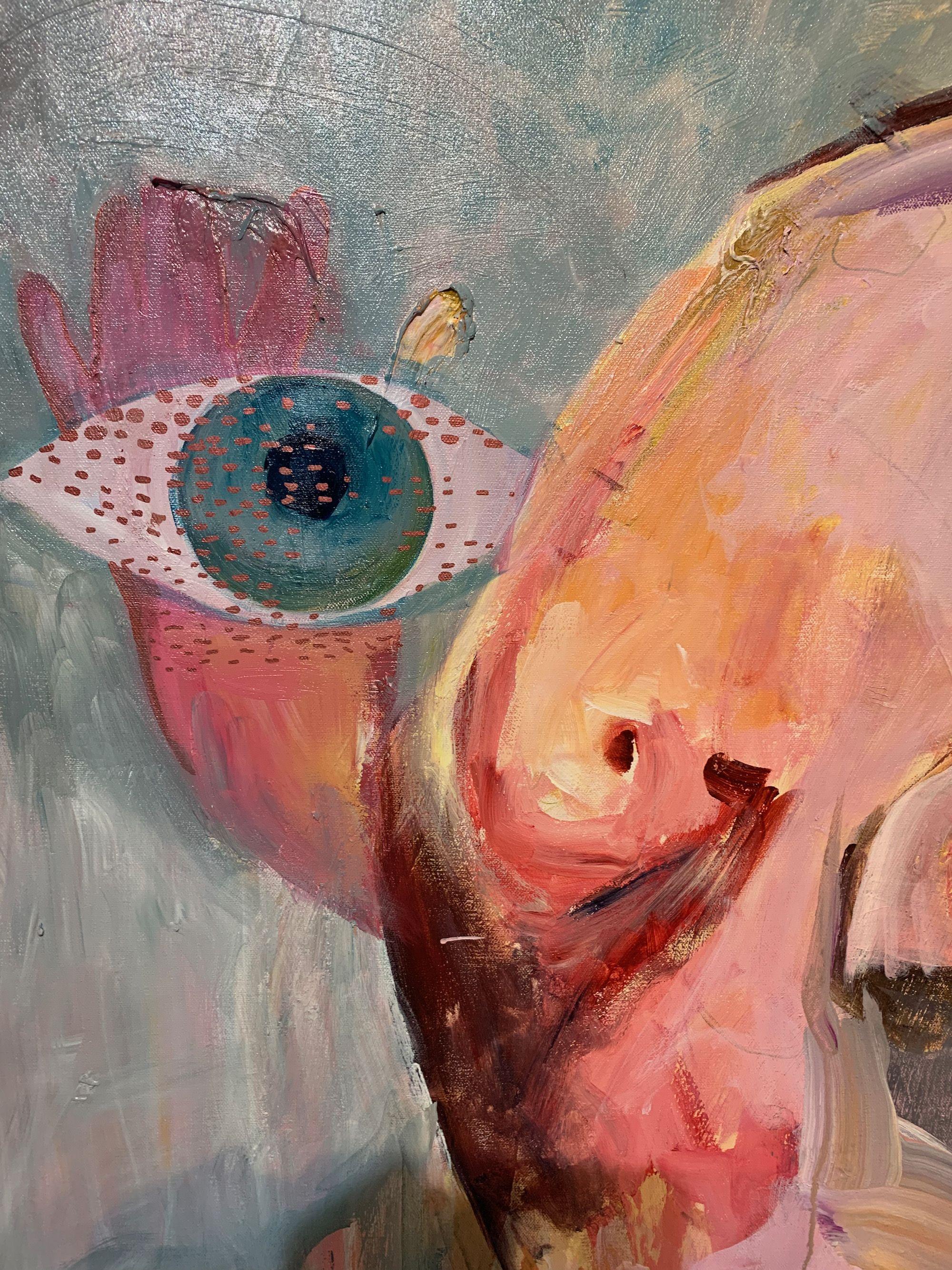 Unter seinem Auge, Gemälde, Acryl auf Leinwand im Angebot 2