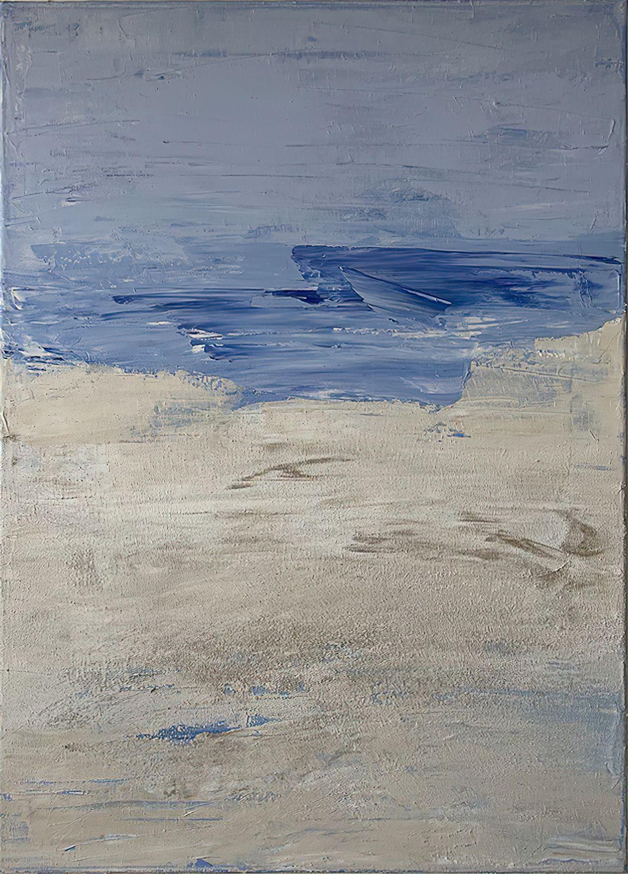Abstract Painting Julia Jozwiak - Peinture « La mer », acrylique sur toile