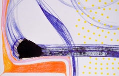 Ballpoint is Blue 4, Oil, pen, marker & colour pencil on paper, 42x30cm, 2021