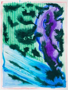 Strom, Watercolor, Acrylic, Oil & Color Pencil on paper, 30.5x23cm, 2021