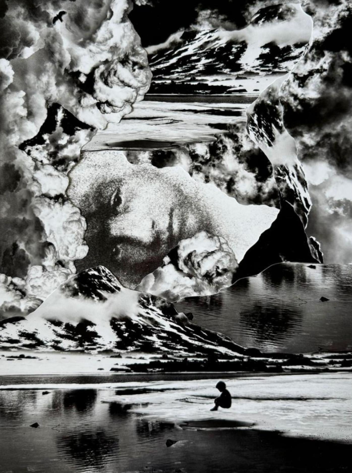 In The Absence Of Sound : mixed media collage - Mixed Media Art by Julia Kohane