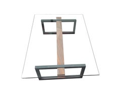 Julia Couchtisch aus Kalkstein und Eisen, einzigartige Fusion aus Naturstein, modernes Design