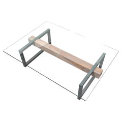 Julia Limestone & Iron Coffee Table Unique Fusion of Natural Stone Modern Design