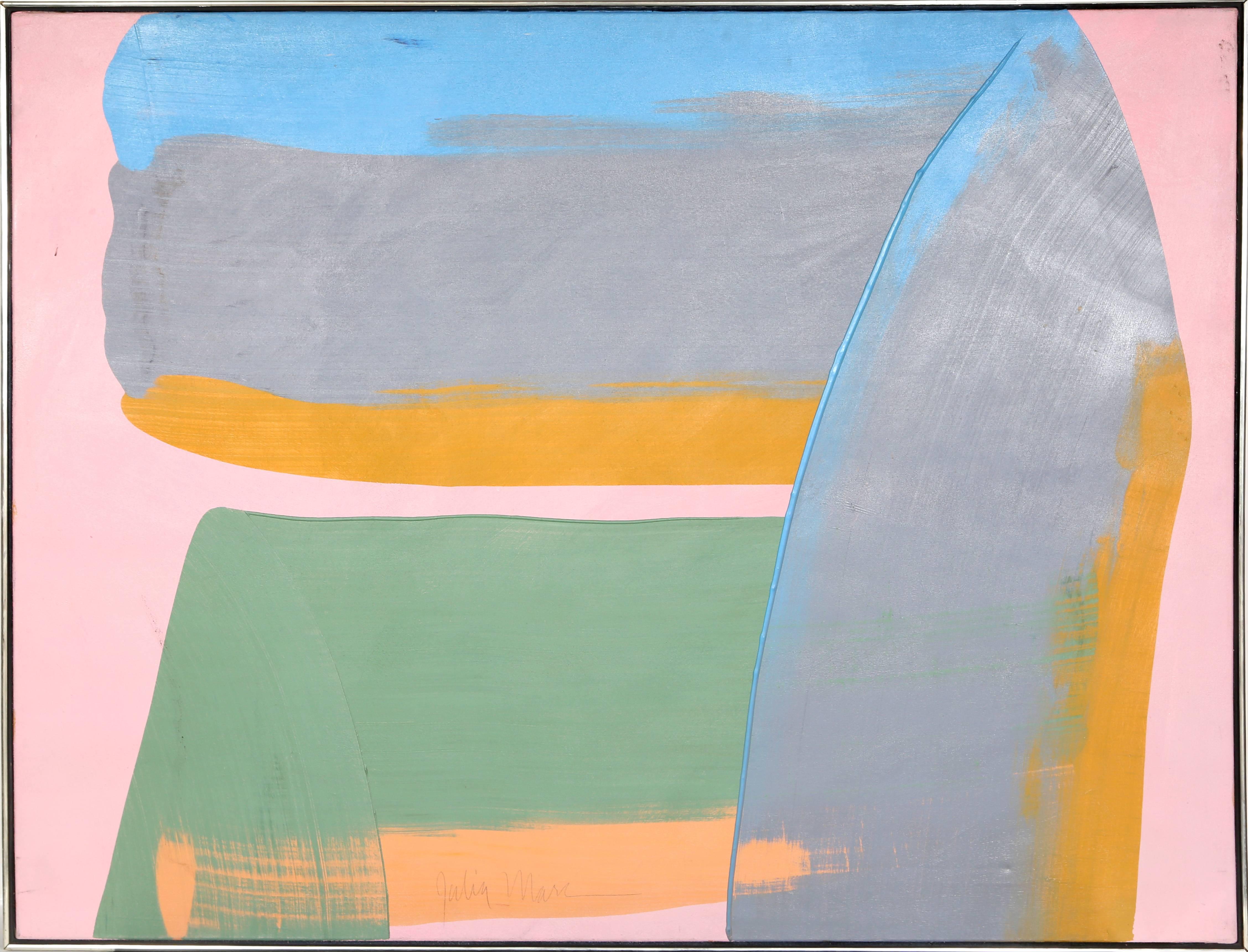 Artiste : Julia Marc
Titre : Bolder Strokes 7
Année : vers 1980
Moyen : Acrylique sur toile, signé à droite.
Taille : 48 x 60 in. (121,92 x 152,4 cm)
Taille du cadre : 49 x 61 pouces