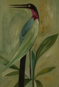 Júlia Martine Miranda - Pittura contemporanea di uccelli tropicali, olio su tela 2026