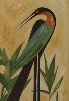 Júlia Martine Miranda - Pittura contemporanea di uccelli tropicali, olio su tela 2026