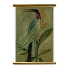 Júlia Martine Miranda - Pittura contemporanea di uccelli tropicali, olio su tela 2026