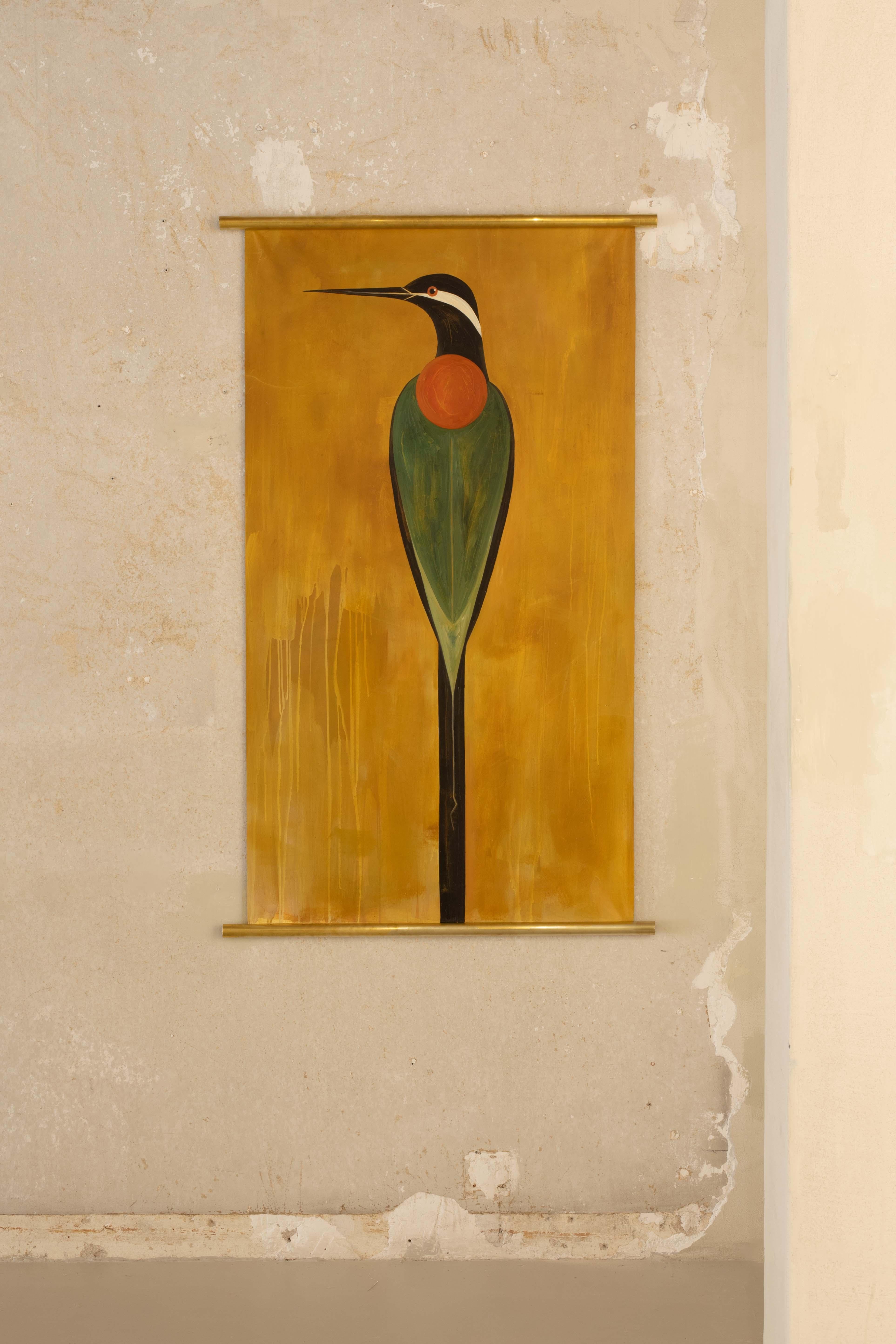 Júlia Martins Miranda – Contemporary Tropical Bird Painting, Oil on Canvas 2026