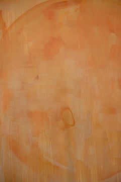 Julia Martin Miranda Gran cuadro abstracto al óleo Tonos ocres cálidos terracota