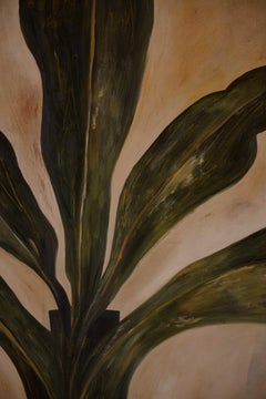 Julia Martins Miranda Large Contemporary Botanical Oil Painting, Desert Plant