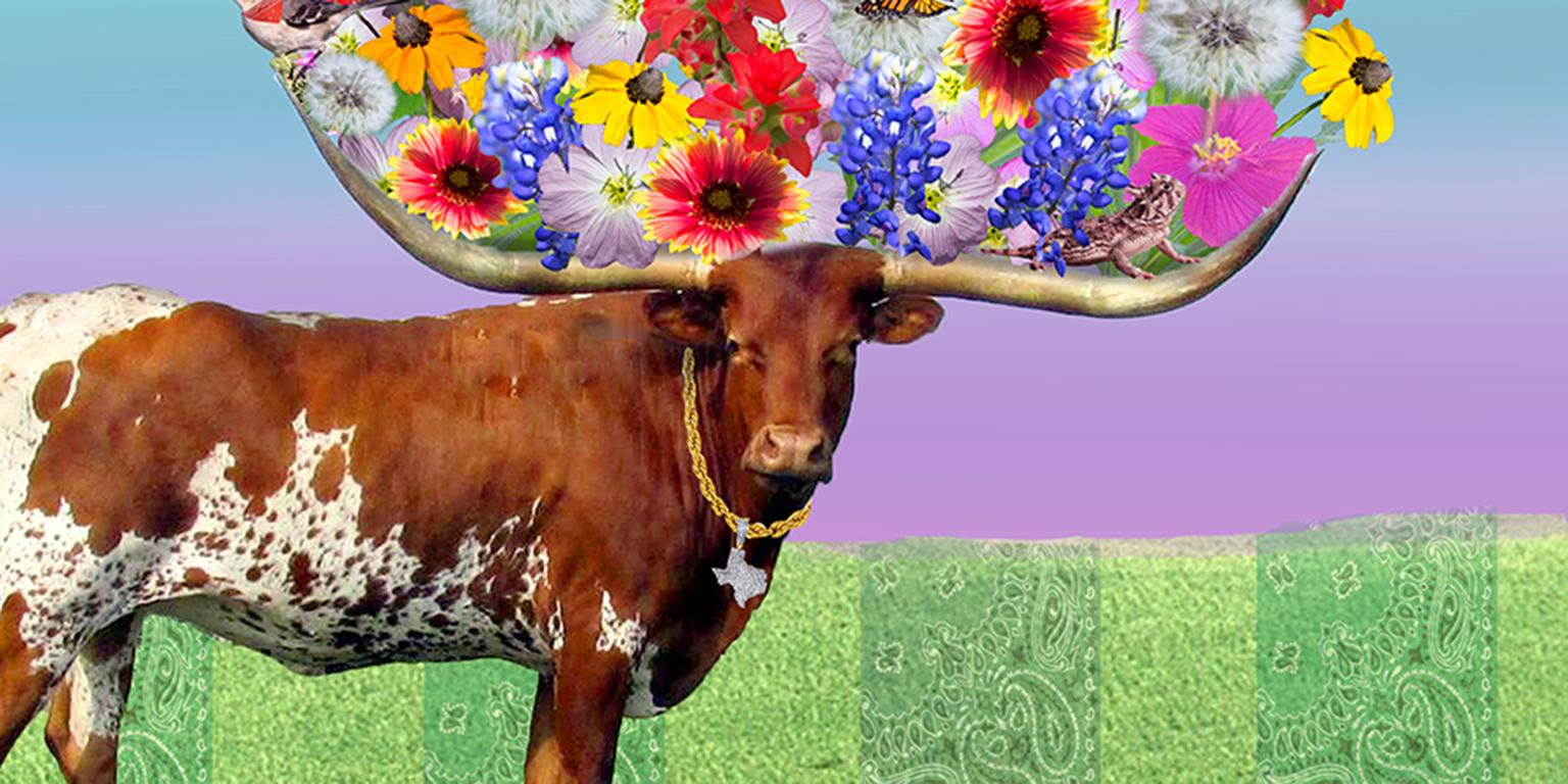 flower bouquet with cow