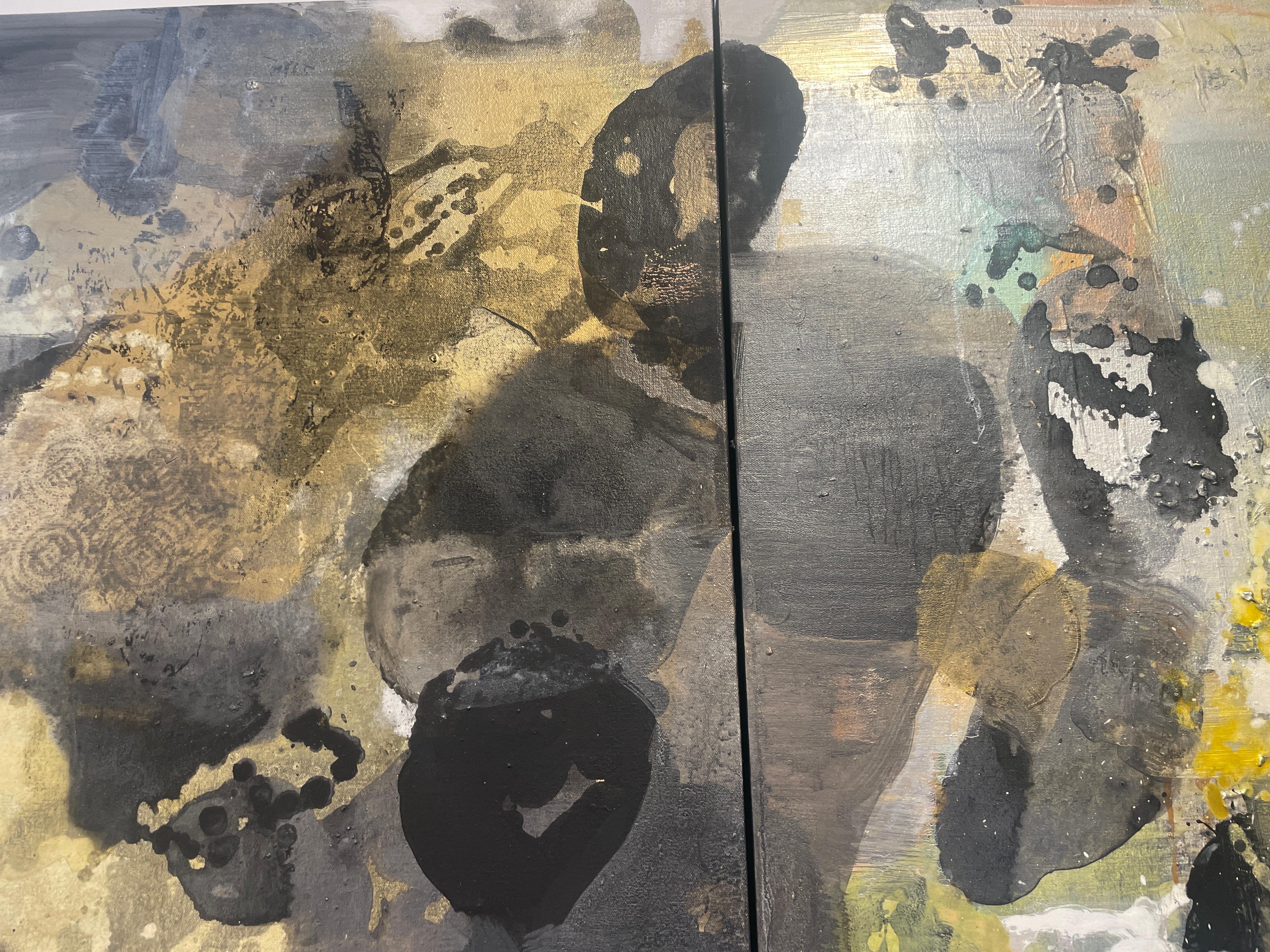 Arial New - Abstrait Painting par Julia Nee Chu
