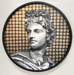 Apollo in Gold, Painting, Oil on Wood Panel