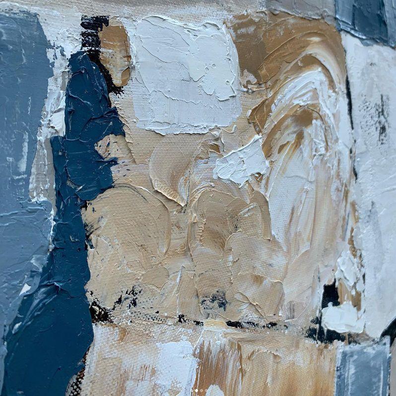 Labirinto blu, Pittura, Olio su tela - Painting Astratto di Julia Niiazbekova