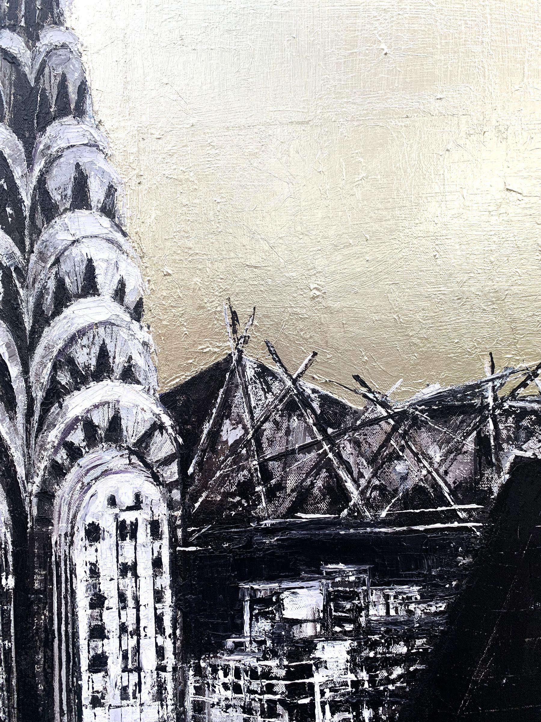 Chrysler Gebäude, Gemälde, Öl auf Leinwand – Painting von Julia Niiazbekova