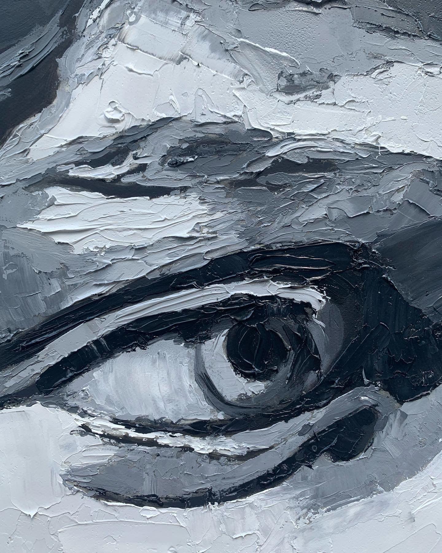 David, Gemälde, Öl auf Leinwand – Painting von Julia Niiazbekova