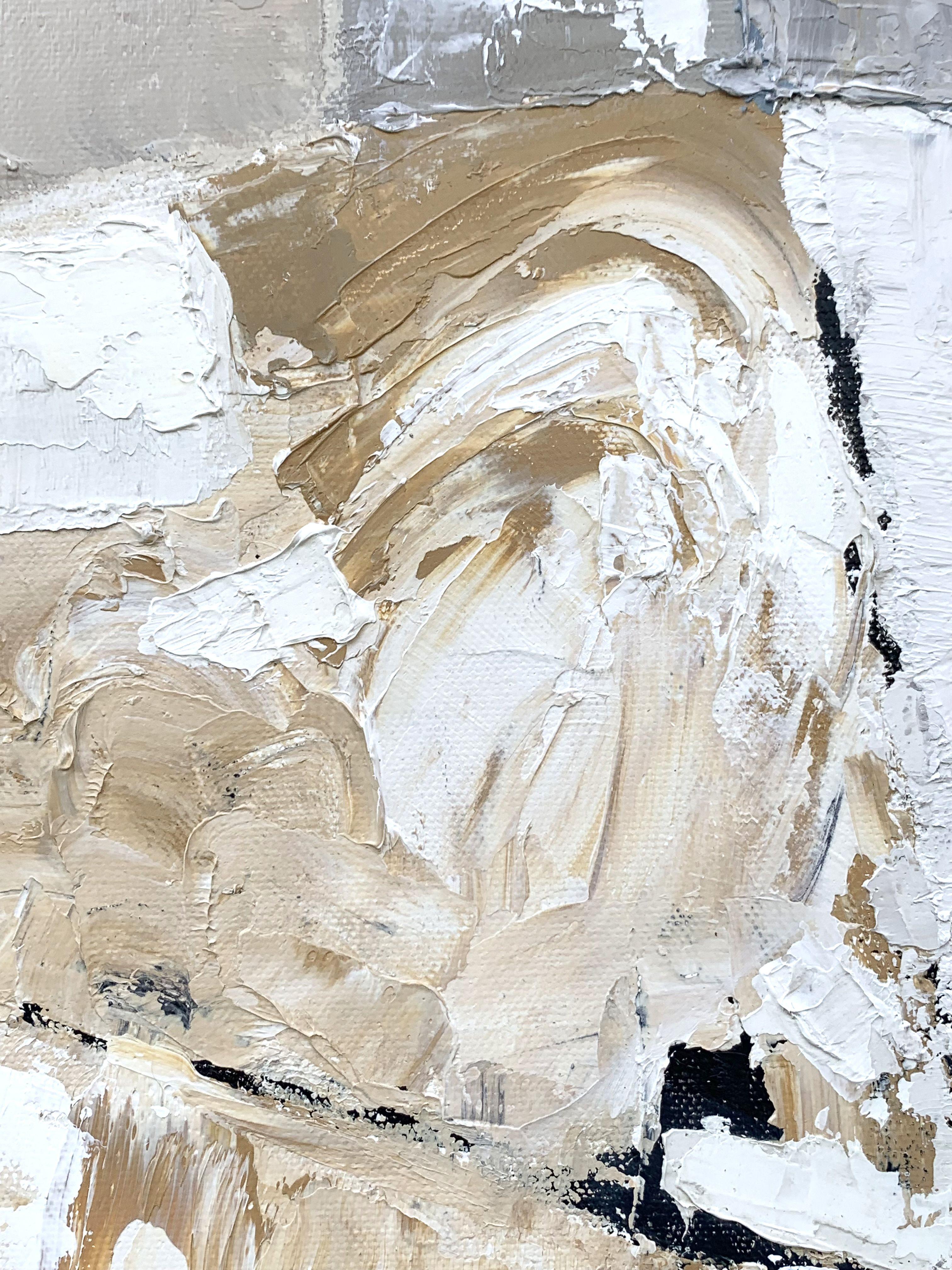 Grauer Maze, Gemälde, Öl auf Leinwand – Painting von Julia Niiazbekova