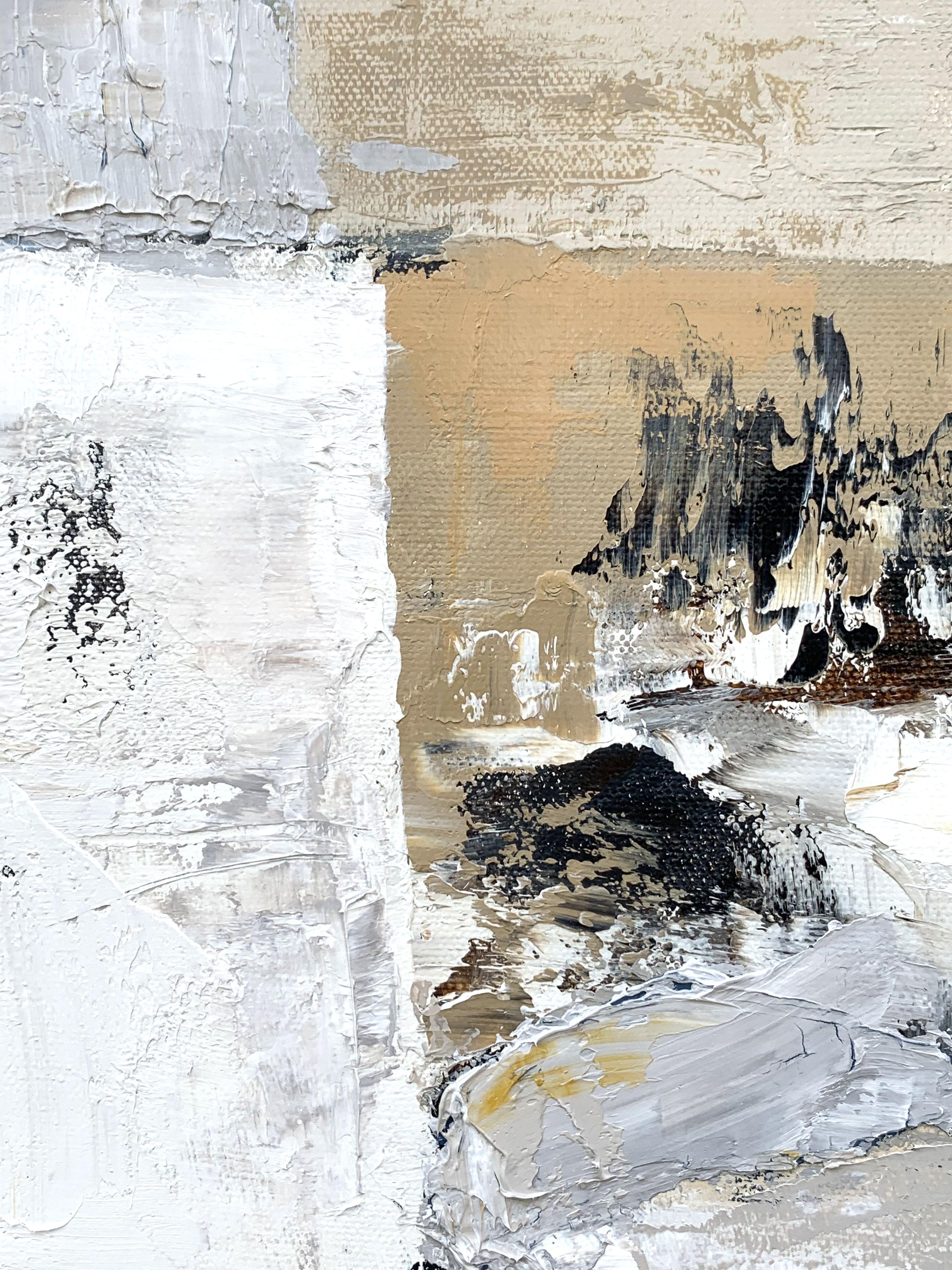 Grauer Maze, Gemälde, Öl auf Leinwand (Abstrakt), Painting, von Julia Niiazbekova