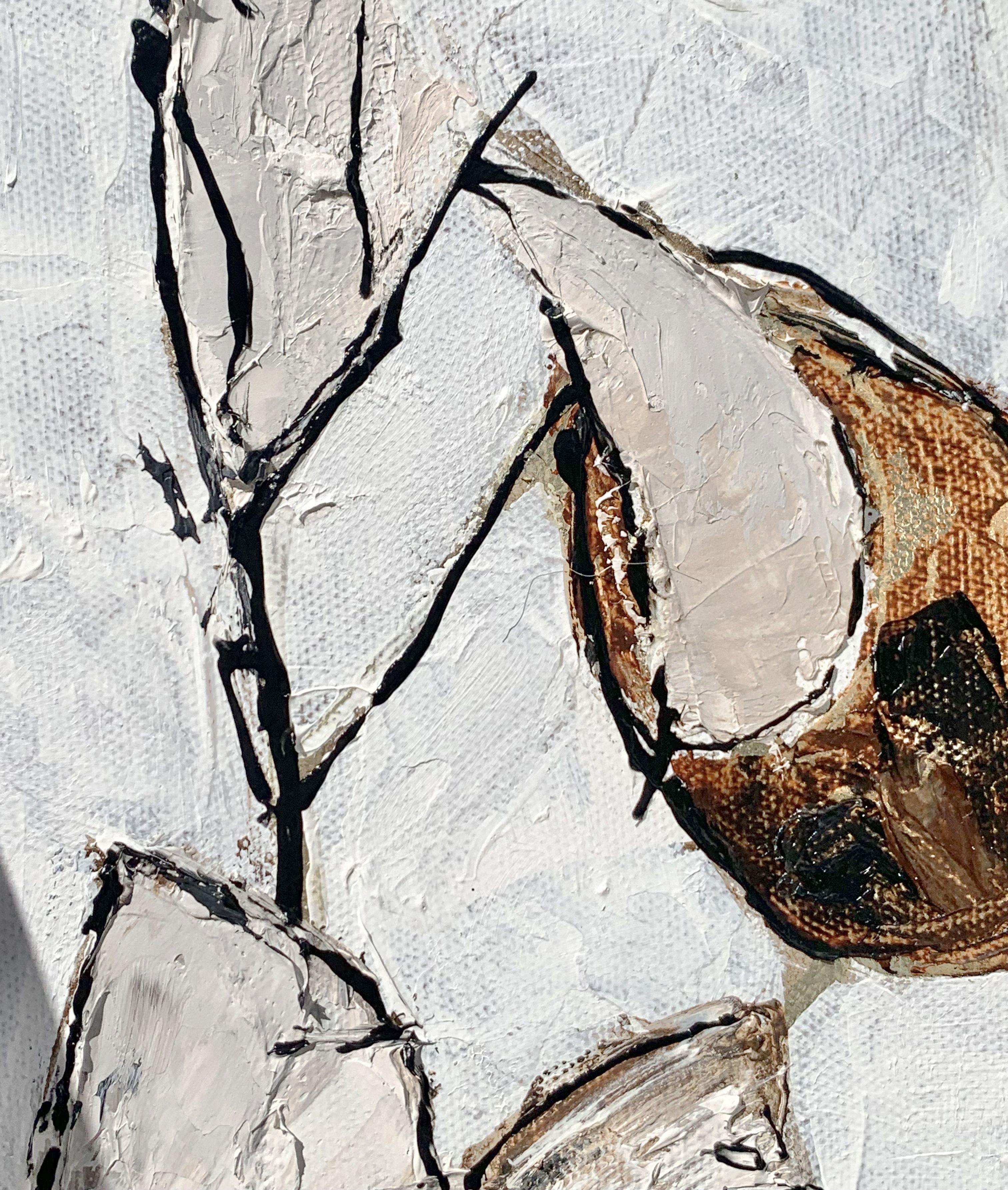 Lunaria, Painting, Oil on Canvas For Sale 1